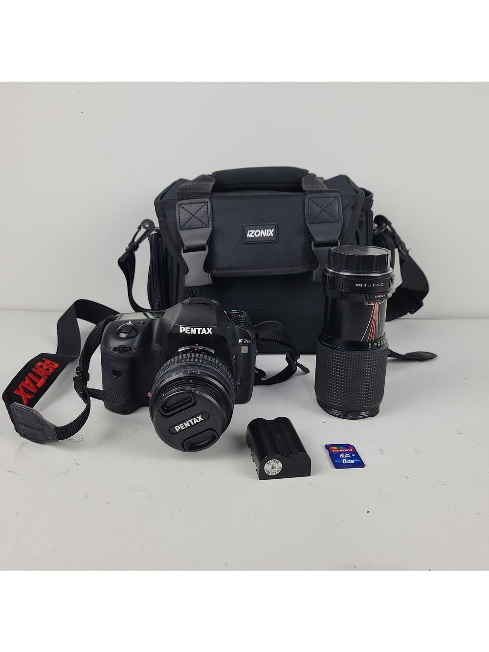 Pentax K20D DSLR Camera + 18-55mm & 80-200mm Lens Kit 14.6MP Digital